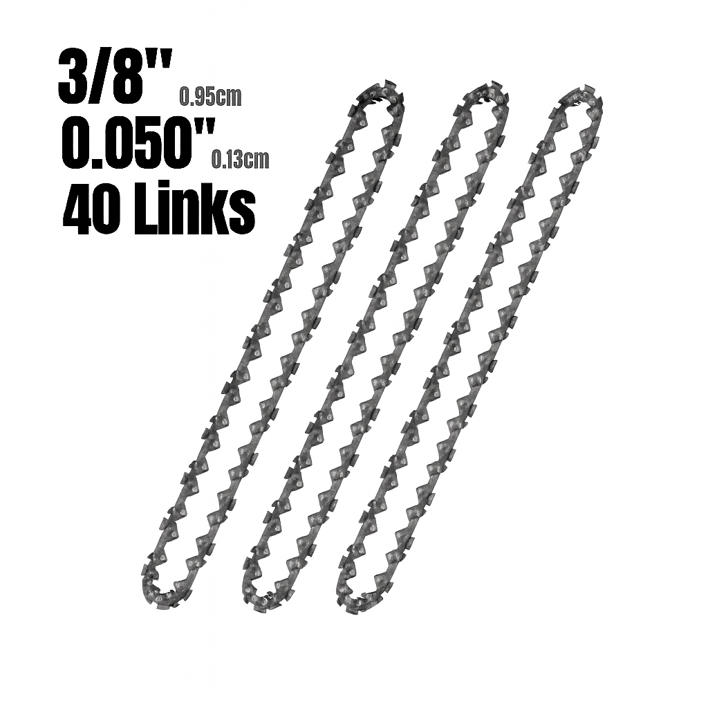 3 pack of 10 inch chainsaw chains, 40 drive links