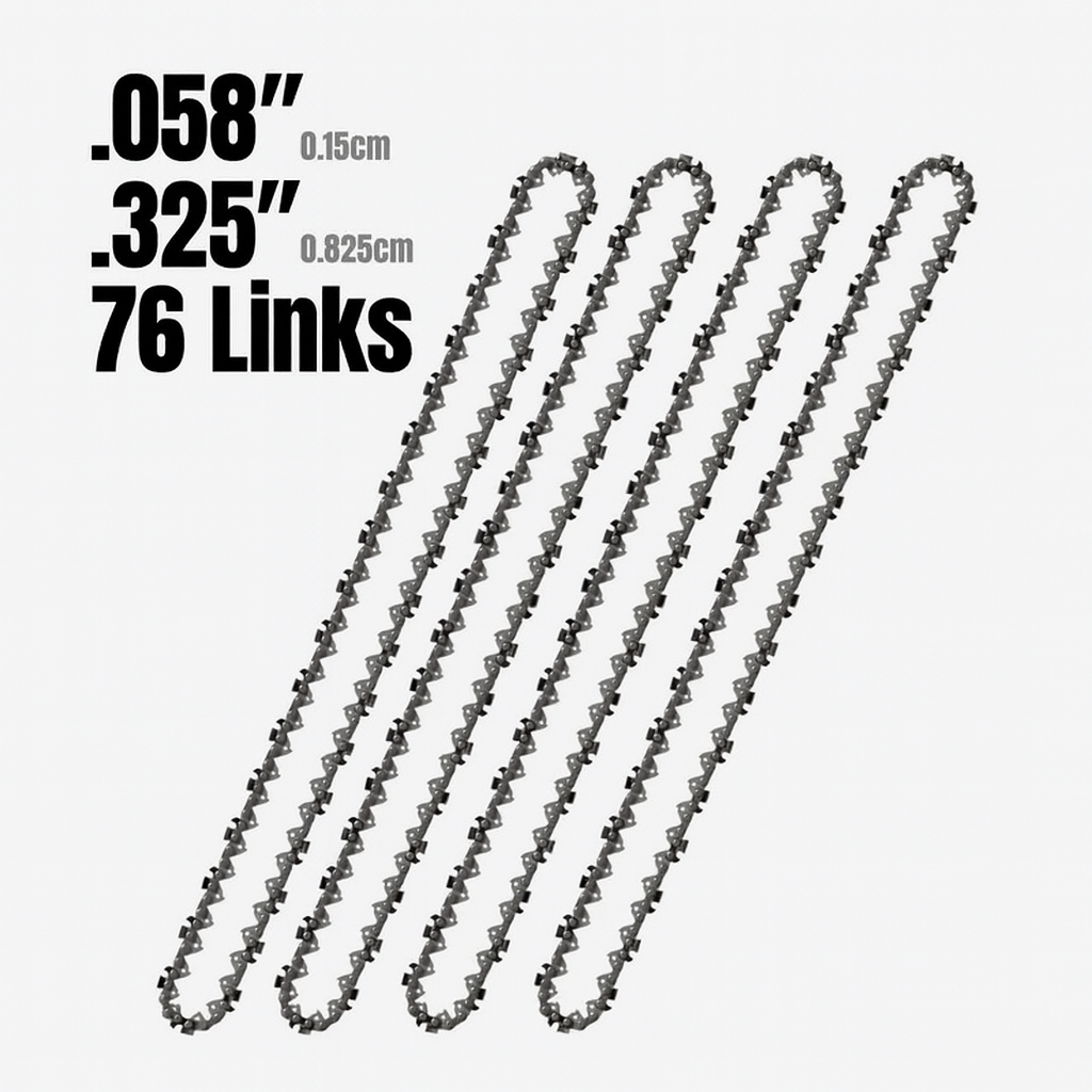 4 pack of 20 inch chainsaw chains, 76 drive links