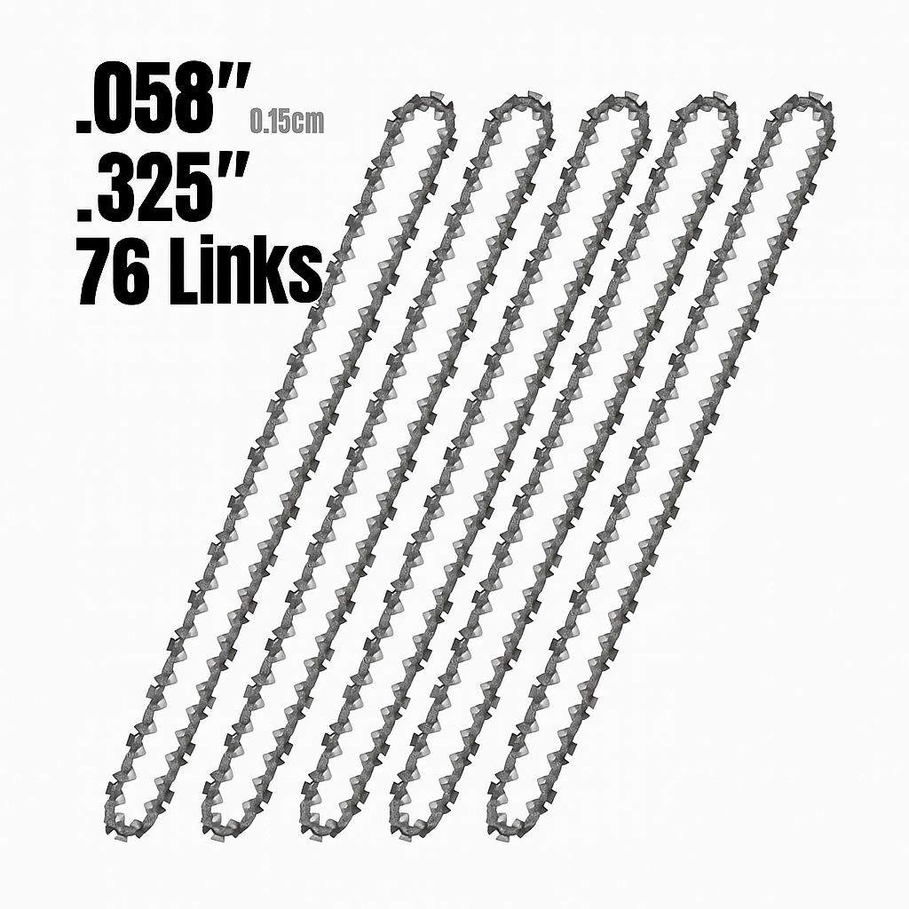 5 pack of 20 inch chainsaw chains, 76 drive links