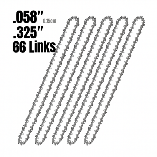 5 pack of 16 inch chainsaw chains, 66 drive links