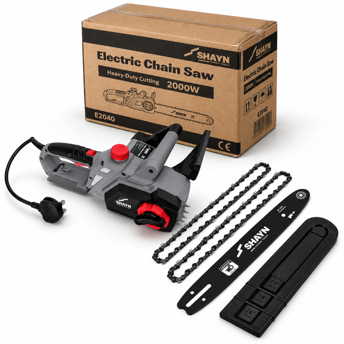 SHAYN 2000W electric chainsaw with 2 chains